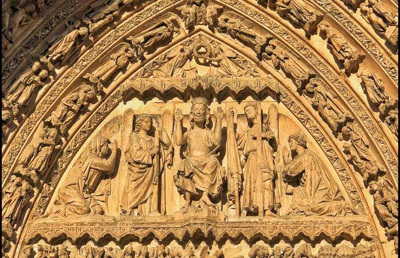 TÍMPANO CENTRAL, PORTADA OCCIDENTAL, CATEDRAL DE LEÓN