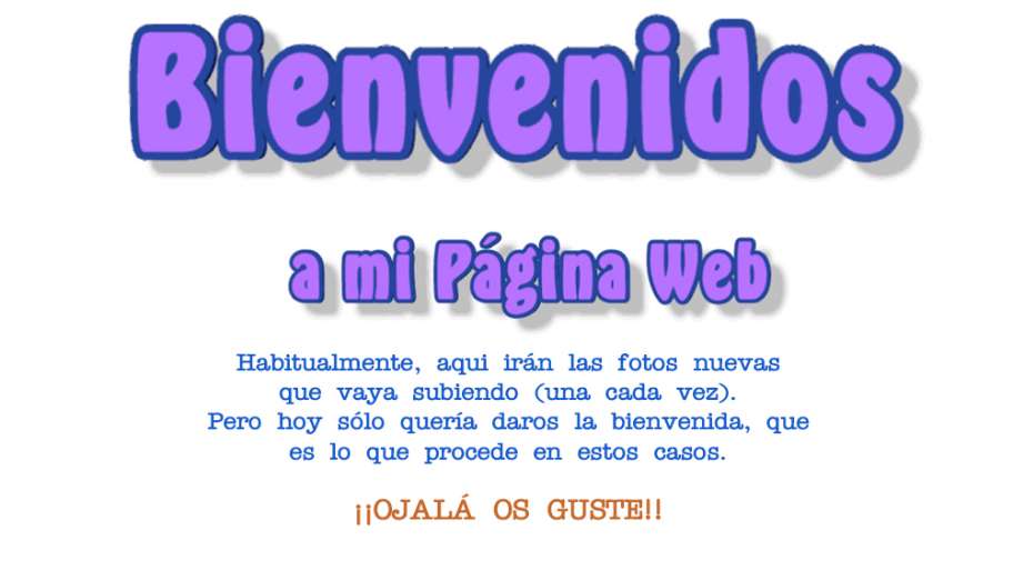 BIENVENIDOS A LA WEB
