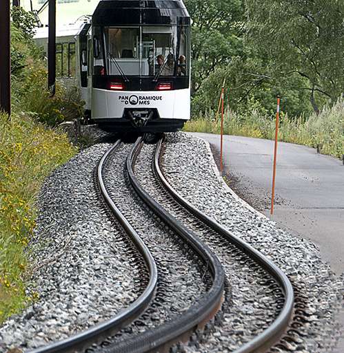 ASCENSO EN TREN CREMALLERA, CURVA TRAS CURVA