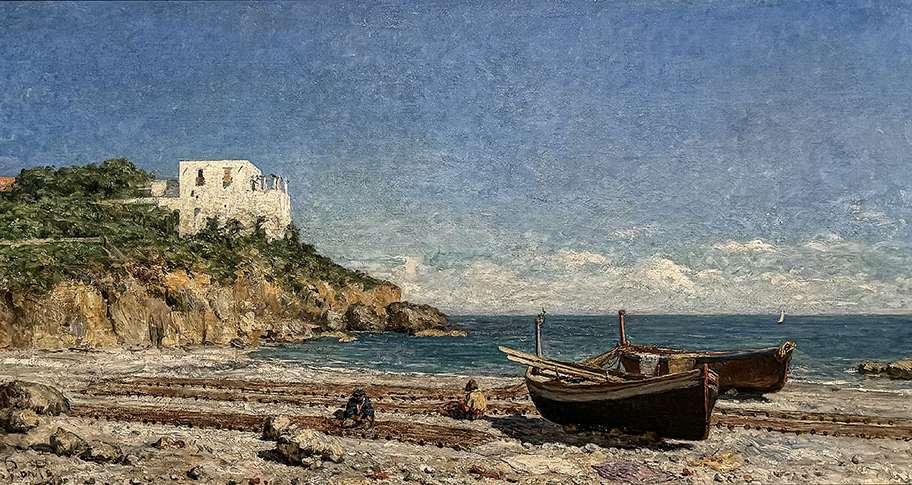 UNA MARINA. REPARANDO LAS REDES (ITALIA)