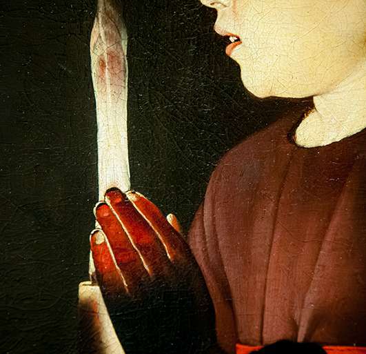 SAN JOSÉ, CARPINTERO, DE GEORGES DE LA TOUR (DETALLE)