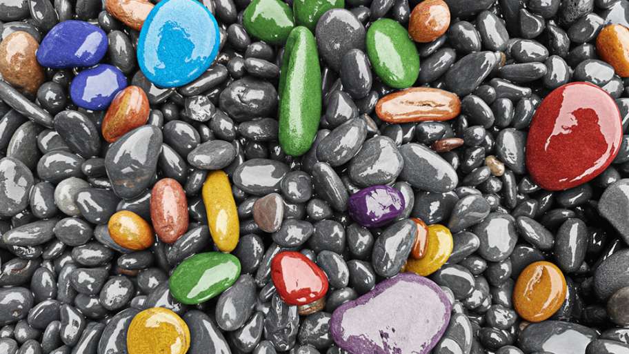 PIEDRAS DE COLORES EN LA PLAYA NEGRA (ISLANDIA-35)