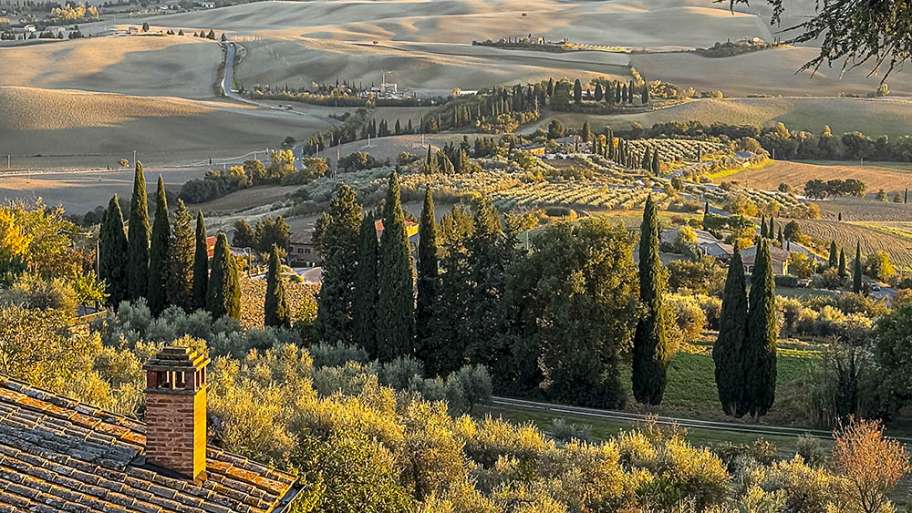 EL VALLE DEL ORCIA, DESDE PIENZA